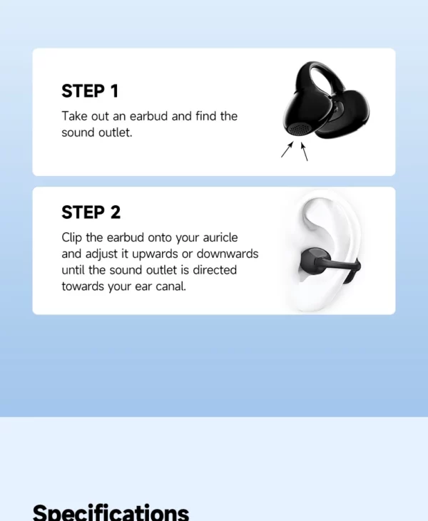 EDIFIER LolliClip écouteurs sans fil à oreille ouverte Bluetooth 5.4 haute résolution LDAC adaptatif ANC écouteur connexion multipoint IP56 – Image 32