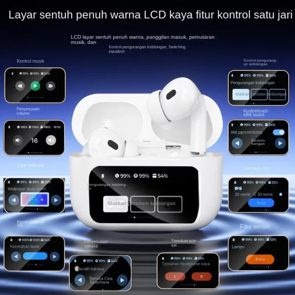 Nouveau pour Sooyn écouteurs Audio portables bluetooth sans fil contrôle par application originale temps de travail 68 heures réduction du bruit A9 pro LZ-G4 – Image 3