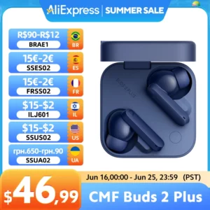 Rien CMF Buds 2 Plus 50dB hybride ANC sans fil Bluetooth écouteur Portable réduction haute résolution écouteur personnalisé jeu écouteur