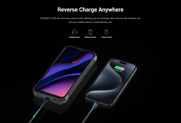 FOSSiBOT F105 Smartphone robuste Android 14 12GB + 64GB téléphone portable 6.745 "HD + écran IPS 20MP caméra 10300mAh téléphone portable – Image 21