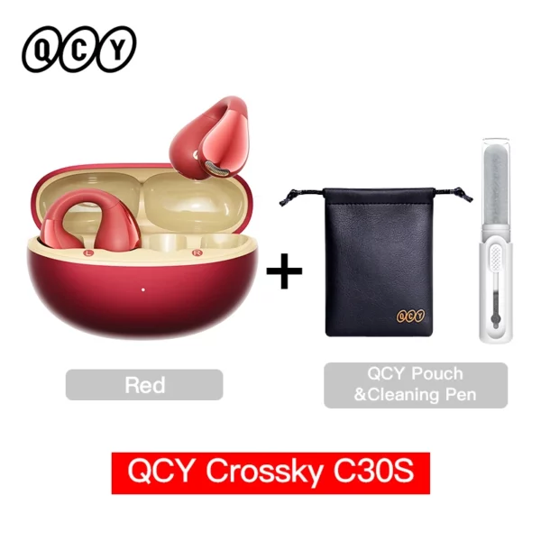 QCY Crossky C30S écouteurs sans fil à oreille ouverte haute résolution avec LDAC écouteurs à pince Bluetooth 6.0 Clip sur OWS casque de sport 40 heures – Image 9