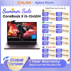 CHUWI CoreBook X ordinateur portable Intel i5-12450H 16GB DDR4 512GB SSD 14 pouces FHD 2160*1440 Windows 11 ordinateur portable de jeu 1 to SSD étendre