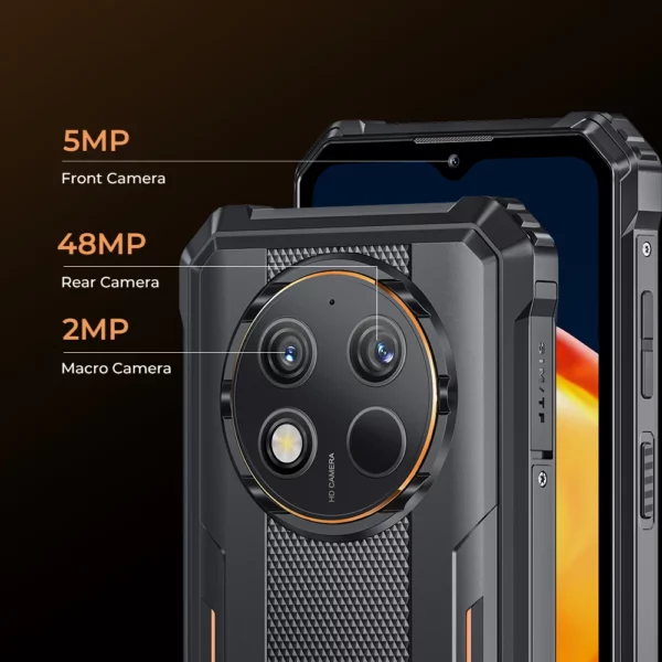 Oukitel-Smartphone G1 robuste, Android 6.52, en effet, 10600mAh, 24 Go + 256 Go, téléphone portable robuste, Android14, appareil photo 48MP HD + – Image 5
