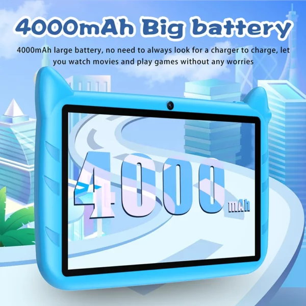 BDF-Tablette Android 13 pour enfants, extension 1 To, 4 Go de RAM, 64 Go de ROM, WiFi 5G, batterie 4000mAh, appareil photo touristique, cadeau pour enfants, logiciel pour enfants, 7 pouces – Image 11