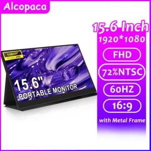 Moniteur Portable 15.6 pouces 1920x1080 60HZ pour ordinateur Portable XBOX PS4/5 commutateur TV Box Extension de téléphone Portable avec cadre en métal