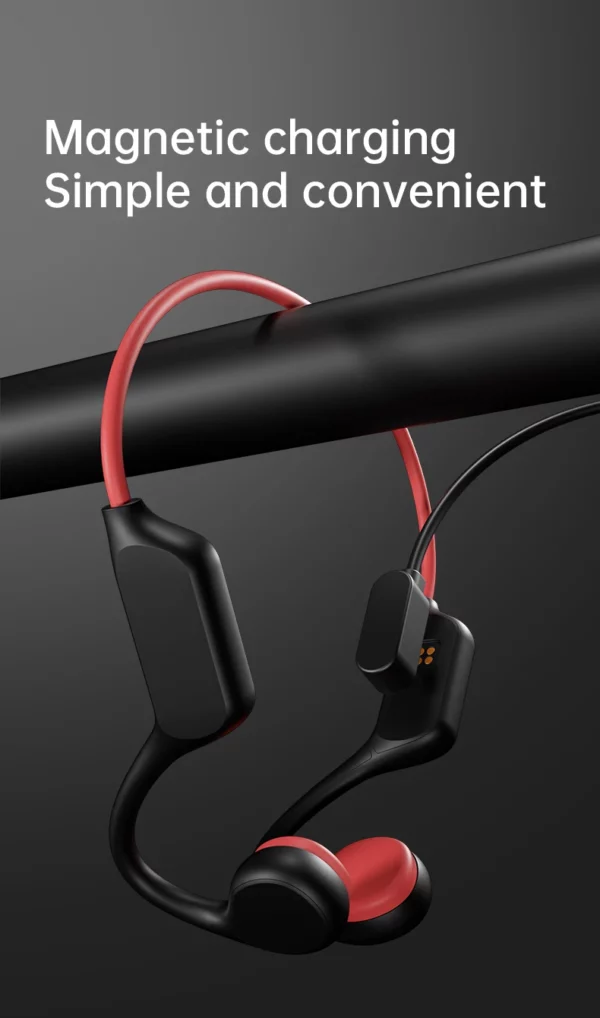 Écouteurs à Conduction osseuse, Bluetooth, sans fil, étanche IPX8, lecteur MP3, Hifi, crochet d'oreille, casque avec micro, pour la natation – Image 17