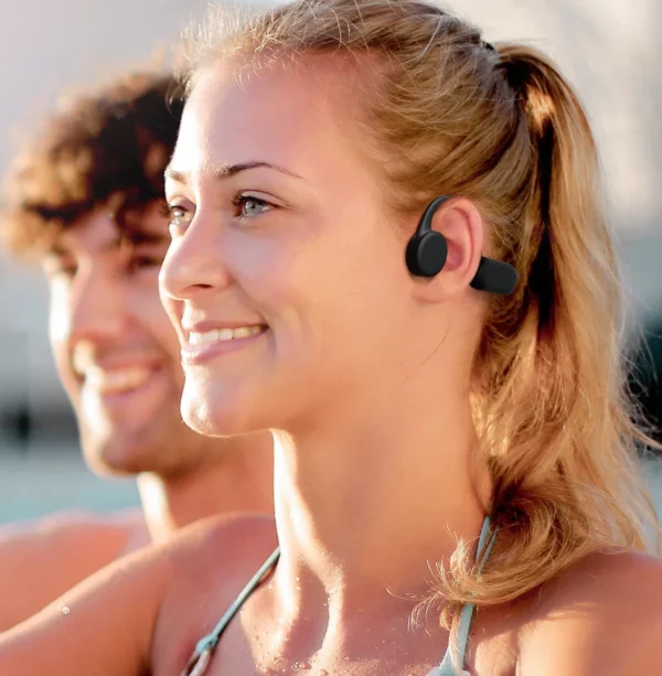 Écouteurs sans fil Bluetooth à Conduction osseuse, écouteurs étanches IPX8 avec 32 go de RAM, Microphone de musique Mp3 pour shokz ouvert – Image 17