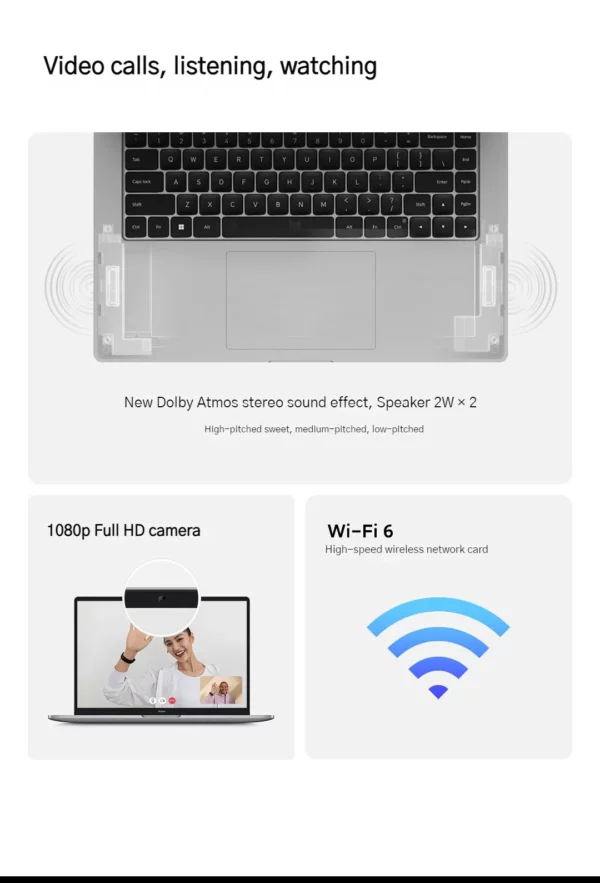 Xiaomi-Ordinateur portable Redmi PlePro 15, 2023 Ryzen R5, processeur 7640HS, 16 Go + 512 Go, AMD Radeon 760M, 3.2K, écran 120Hz, ordinateur portable 15.6" – Image 28