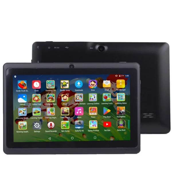 BDF-Q8 nouveaux tablettes 7 pouces Android 13, 4 Go de RAM 64 Go de ROM, extension de 1 To, WiFi, batterie 4000 mAh, double caméra, tablette PC Google Learning – Image 7