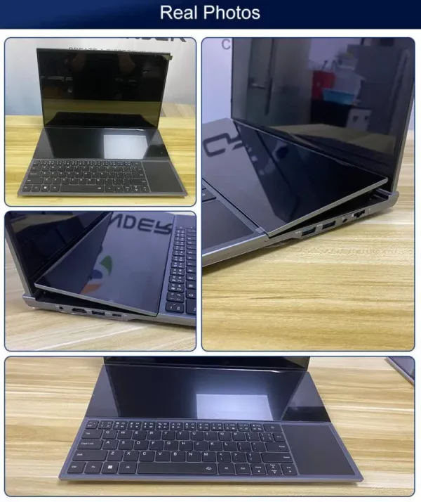 Ordinateurs portables CRELANDER X16 à double écran 16 pouces + 14 pouces à écran tactile Intel 10e Windows 11 Ordinateur portable PC portable – Image 23