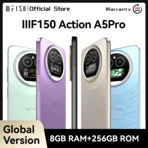 [Première mondiale] IIIF150 Action A5Pro téléphone double écran conception Smartphone Android 15 8GB RAM 256GB ROM 6.8 "HD + affichage 5100mAh