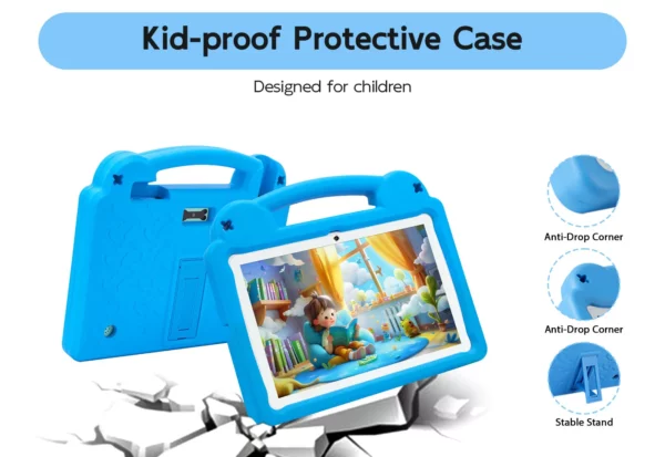 ANRY-Tablette Android 15 pour enfants, tablettes à écran HD, cadeaux pour enfants, 8 Go de RAM, 4 + 4 extensions, 64 Go, Dean A523, 2025 GHz, 10.1 Mah, 2.0 pouces, 5000 – Image 20