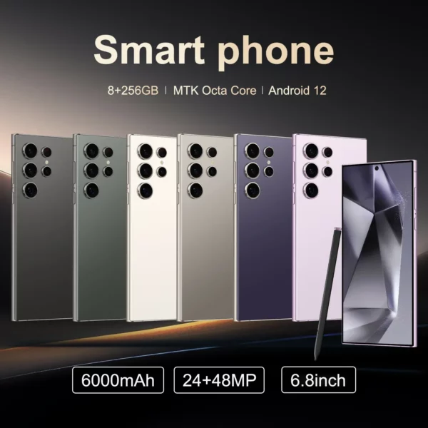 FUFFI S25 Pro Smartphone 5G téléphones portables système Android 12 écran 6.8 pouces 12GB + 512GB 24 + 48MP téléphone portable Google Play Store téléphone – Image 12