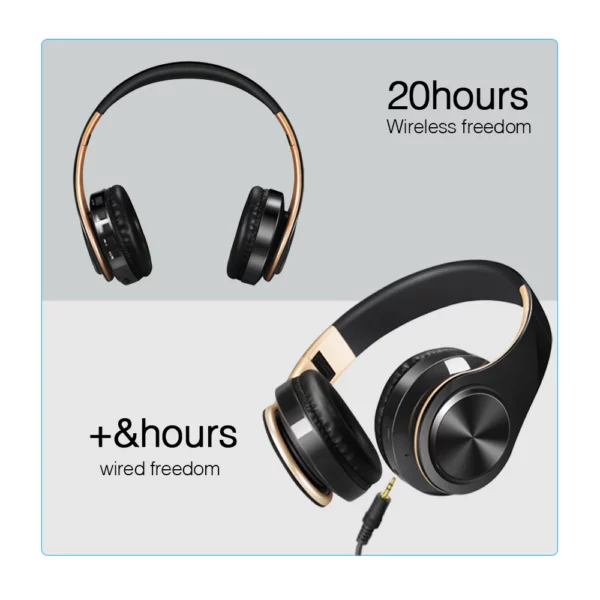 Écouteurs stéréo HIFI Bluetooth avec micro, casque de musique, FM, prise en charge de la carte TF, téléphone de sauna, mobile, Xiaomi, iPhone, tablette Samsung – Image 23