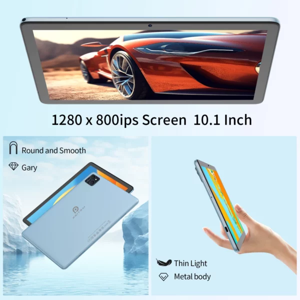 Tablette PRITOM TAB11 Android 14, 10 pouces, Octa-Core, 5G WiFi6, 128 Go, 8000 mAh, écran HD IPS, double caméra, Bluetooth, FM, TYPE C – Image 9