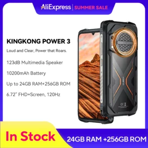 Cubot KingKong Power 3, Smartphone Android 14, haut-parleur 123 dB, Helio G99, écran 120Hz 6,72", RAM étendue jusqu'à 24 Go, ROM 256 Go, batterie 10200 mAh, appareil photo 100MP, telephone portable