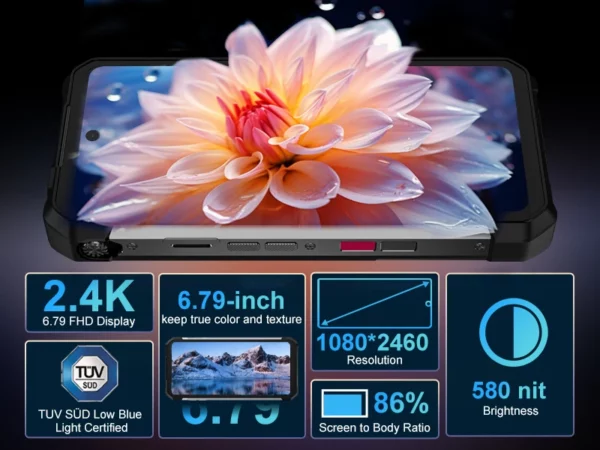 Unihertz tank 3s 8849 smartphone alimenté avec projecteur 24GB 256GB Dimension 8200 téléphone portable 15600mAh 66W chargeur 64MP 5G téléphone – Image 21
