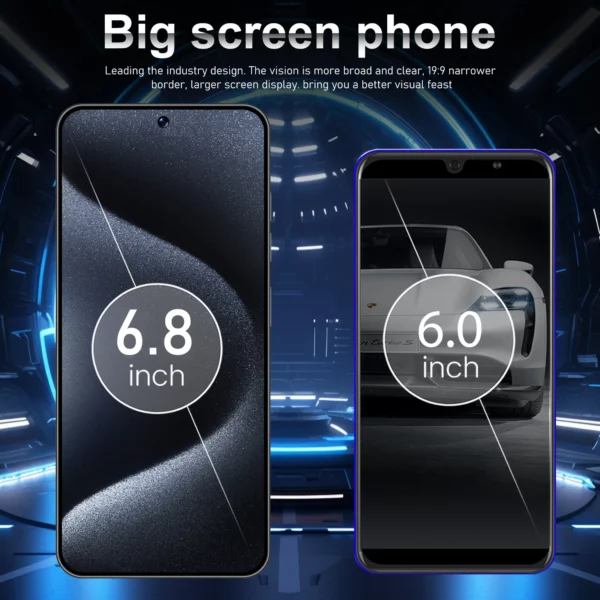 Vision mondiale 5G Smartphone Android Note 16 Pro 6000mAH 12GB RAM 256G ROM 6.8 pouces 1920x1080HD 24 + 48MP MTK10 Core 4G téléphone portable – Image 6