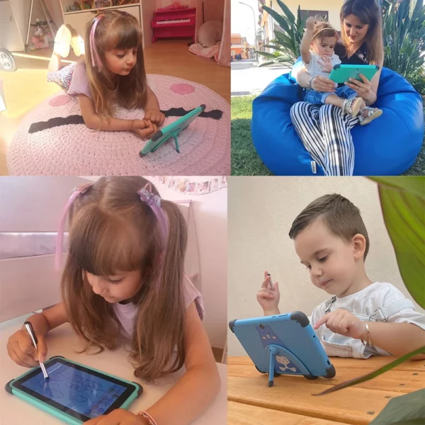Tablette reconditionnée 7 ''Android tablette pour enfants 2GB 32GB 4 cœurs tablette utilisée pour les enfants 1024x600 IPS double Wifi 5G 3000mAh sans support – Image 13