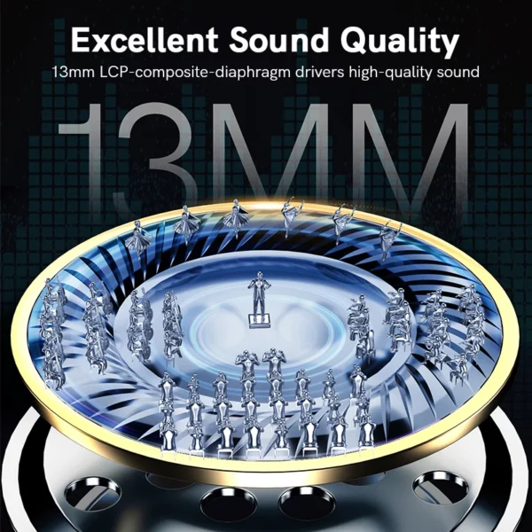 QCY-Écouteurs sans fil Bluetooth 5.3 TWS T20, oreillettes à faible latence de 68ms, 13mm, casque HIFI, 4 micros, appel ENC HD, nouveau – Image 4