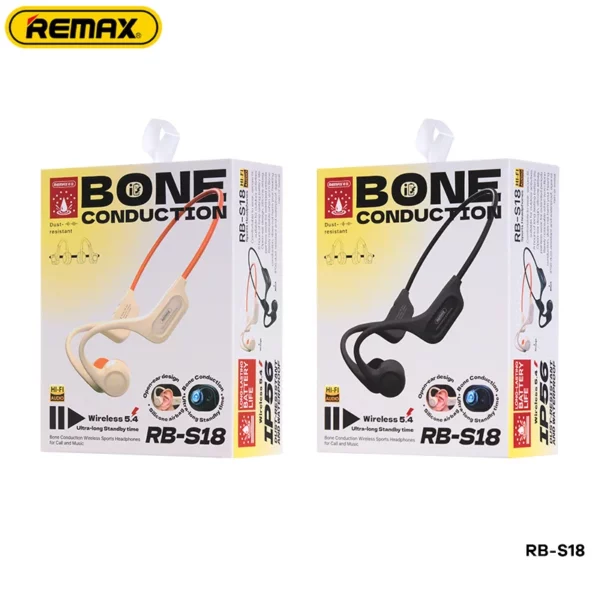 REMAX Conduction osseuse sans fil sport casque Bluetooth 5.4 écouteur IP56 étanche à la poussière ENC réduction du bruit RB-S18 – Image 4