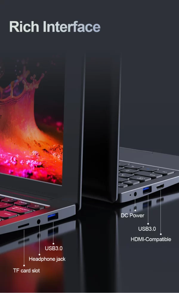 TOPOSH-Mini ordinateur portable portable 10.1 "Celeron J4125, 12 Go de RAM, 512 Go de SSD, facile à transporter, Windows 11, ordinateur de bureau – Image 17