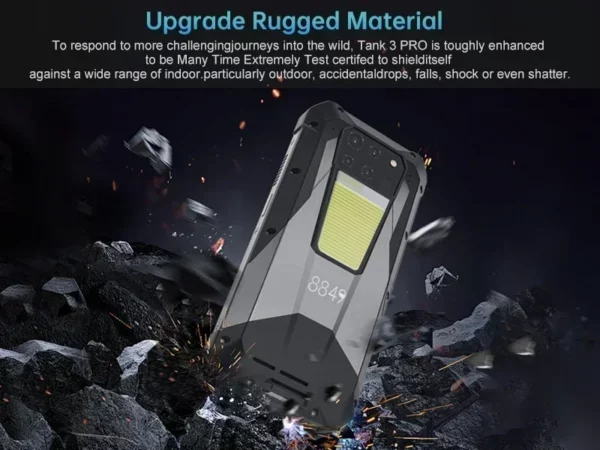 8849 Tank 3 Pro par Unihertz 5G projecteur robuste téléphone 23800mAh 512GB ROM téléphones mobiles 200MP 120W chargeur OTG Smartphone Android – Image 30