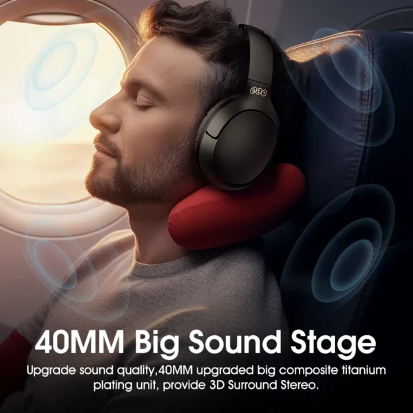 QCY H2 Pro casque sans fil Bluetooth 5.3 Mode basse écouteurs HIFI 3D casque stéréo sur l'oreille écouteurs de jeu – Image 3