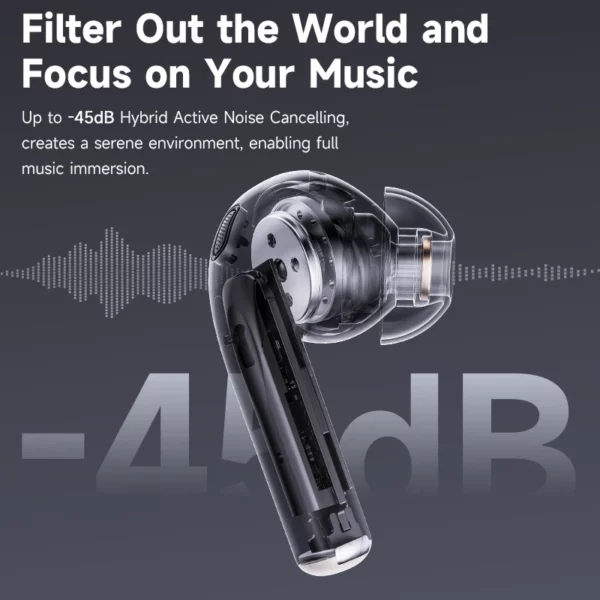 Edifier W260NC ANC Écouteurs TWS antibruit Bluetooth 5.3 Écouteurs sans fil haute résolution avec LDAC, 32 heures, connexion multiple – Image 4