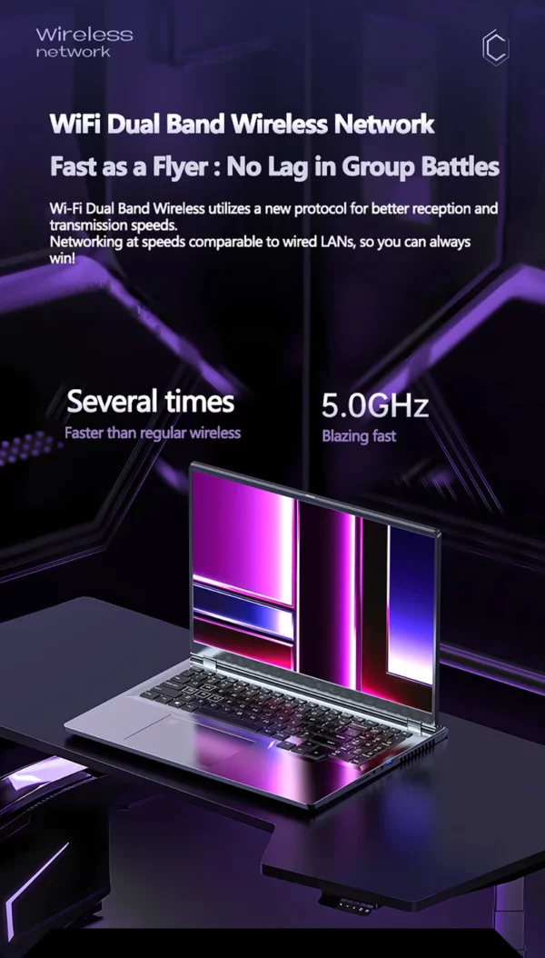 Ordinateur Portable de jeu 16 pouces Intel Core i9-12900H NVIDIA RTX 3060 6G Windows 11 64GB DDR4 4TB SSD WiFi5 BT5.2 Portable caméra HD ordinateur Portable – Image 22