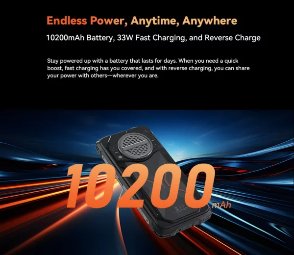 Cubot KingKong Power 3, Smartphone Android 14, haut-parleur 123 dB, Helio G99, écran 120Hz 6,72", RAM étendue jusqu'à 24 Go, ROM 256 Go, batterie 10200 mAh, appareil photo 100MP, telephone portable – Image 20