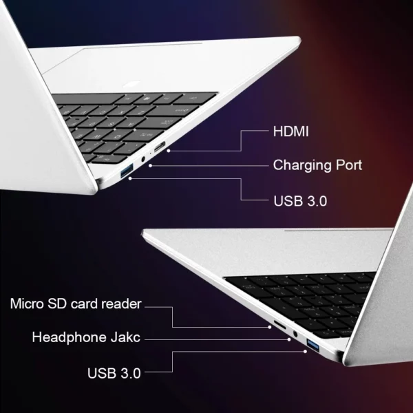 N5095 15.6 "ordinateur portable, jusqu'à 32 Go de RAM 2 To Windows 10/11 Pro, clavier anglais russe rétroéclairé noir ordinateur portable – Image 39