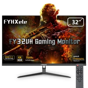 Moniteur d'ordinateur de 32 pouces, 4K, 144Hz, 1080P, 75Hz, IPS, réponse 1ms, division adaptative, montage 100x100, 178 °, 100% sRGB, HDMI 2.1