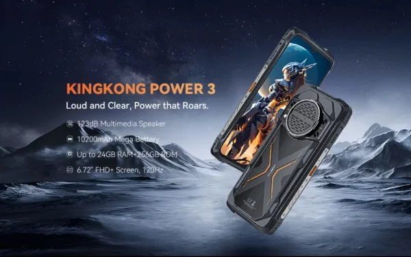 Cubot KingKong Power 3, Smartphone Android 14, haut-parleur 123 dB, Helio G99, écran 120Hz 6,72", RAM étendue jusqu'à 24 Go, ROM 256 Go, batterie 10200 mAh, appareil photo 100MP, telephone portable – Image 12