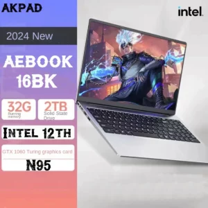NVIDIA GeForce GTX 1060 4G Max 32GB ordinateurs portables Windows 10 11 Pro ordinateur bureau Netbook 15.6 pouces Gen Intel 12th N95 5G WiFi