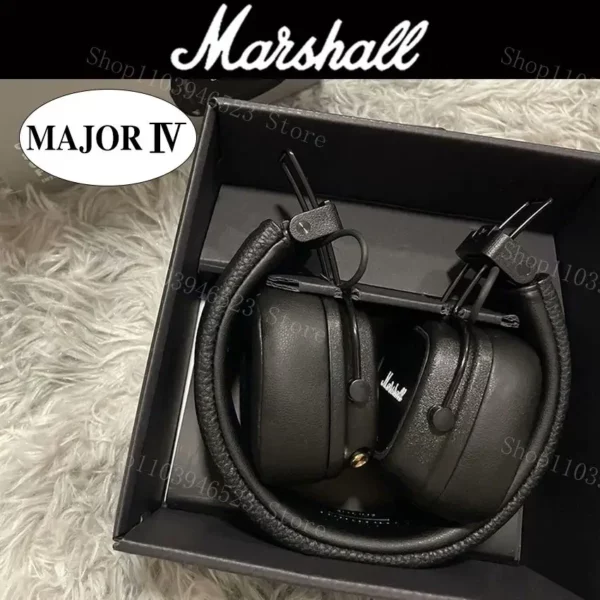 Marshall Major IV 4 casque Bluetooth basses profondes/conception ergonomique/plus de 80 heures de lecture écouteur pliable sport casque sans fil – Image 6