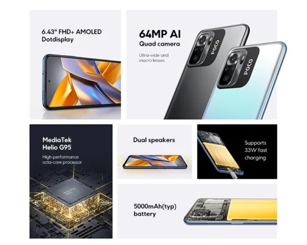 POCO-Smartphone Global Version M5s NDavid, MTK G95, écran AMOLED 6.43 ", 5000mAh, 33W, appareil photo 64MP – Image 16