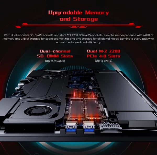 World Premier CHUWI GTBook i5-12450H RTX 3050 ordinateur portable de jeu 15.6 pouces écran FHD 16GB RAM 512GB SSD corps métallique ordinateur portable dédié – Image 5