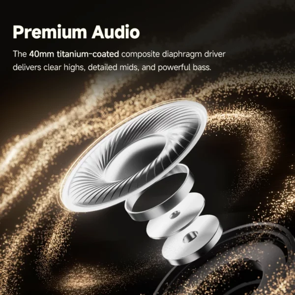Edifier ES850NB casque sans fil suppression du bruit écouteurs Bluetooth haute résolution sans fil sur l'oreille casque avec sac de transport – Image 2