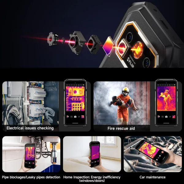 Téléphone robuste Ulefone Armor 27T Pro 5G 10600mAh Smartphone Android 14 50MP + 64MP Caméra nocturne 6,78" 120Hz 24GB + 256GB NFC Téléphone portable – Image 4