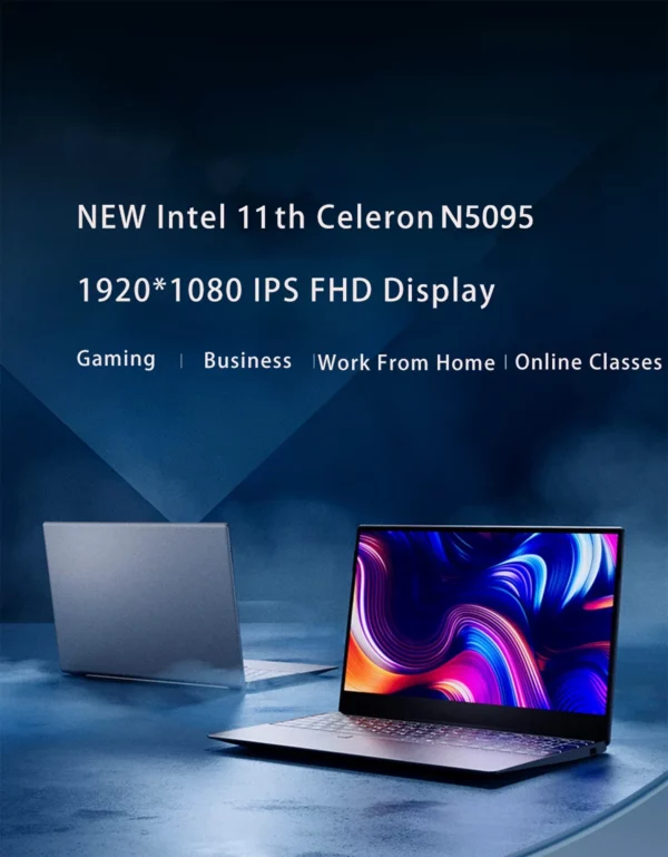 11ème ordinateur portable Intel Celeron N5095 - Windows 10/11, jusqu'à 32 Go de RAM, SSD 2 To, WiFi 2,4 G/5,0 Go, Bluetooth, clavier rose – Image 24