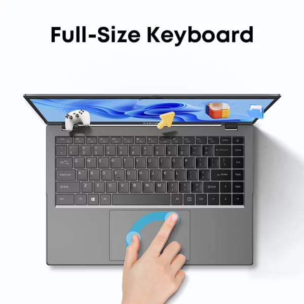CHUWI-Ordinateur Portable GemiPleXPro, Processeur Intel N100, 600 GPU, Écran de 14.1 Pouces, 8 Go de RAM, 256 Go de SSD, avec Ventilateur de Refroidissement, Windows 11 – Image 4