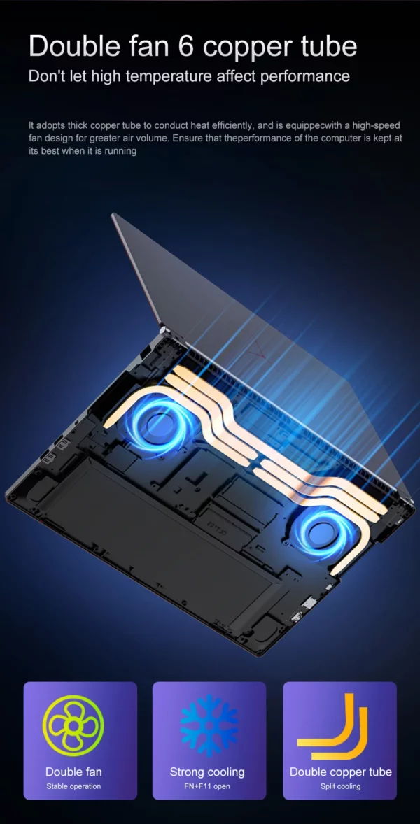Ordinateur portable de jeu crelander 16,1 pouces Intel Core i9 10e génération NVIDIA Graphics GTX 1650 IPS écran 144hz ordinateur portable de jeu – Image 20