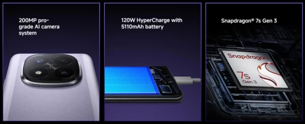 Xiaomi Redmi Note 14 Pro Plus 5G Version mondiale Smartphone 256GB 512GB Snapdragon 7s Gen 3 200MP caméra 5110mAh – Image 19
