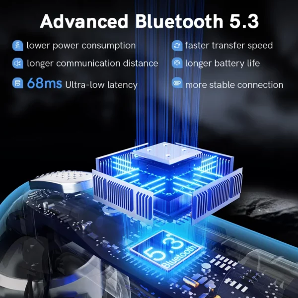 QCY-Écouteurs sans fil Bluetooth 5.3 TWS T20, oreillettes à faible latence de 68ms, 13mm, casque HIFI, 4 micros, appel ENC HD, nouveau – Image 3