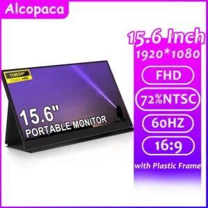 Moniteur Portable 15.6 pouces 1920x1080 60HZ pour ordinateur Portable XBOX PS4/5 commutateur TV Box Extension de téléphone Portable avec cadre en plastique