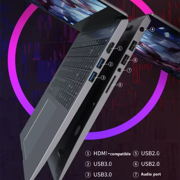 NVIDIA MX450 i7 1195g7 DDr4 32G RAM 2 to SSD ordinateur Portable 15.6 pouces ordinateur Portable Core Window11 Pro 1920*1080 écran Portable ordinateur de jeu – Image 5