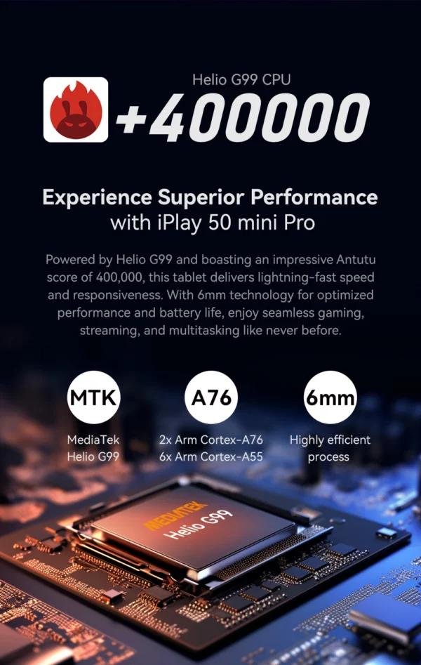 ALLDOCUBE iPlay50 mini pro tablette 8.4 pouces MTK Helio G99 8GB RAM 128/256GB ROM Android 13 5000mAh LTE & Wi-Fi prix spécial vente – Image 14