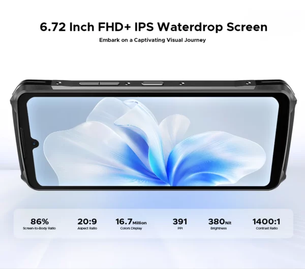 Doogee-Téléphone robuste S119, écran IPS FHD + 6.72 ", 8 Go, 512 Go, caméra principale AI 100MP, batterie 10200mAh, 33W, Android 14, NDavid, première mondiale – Image 45