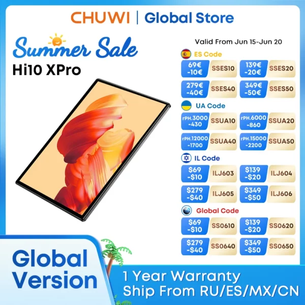 CHUWI-Tablette Hi10X Pro, Android 13 Widevine L1, 4G Permanence, 10.1 ", IPS Core Unisoc T606, 4 Go de RAM, 128 Go, Tablettes Dean, 2.4G, 5G, Wifi, 7000mAh
